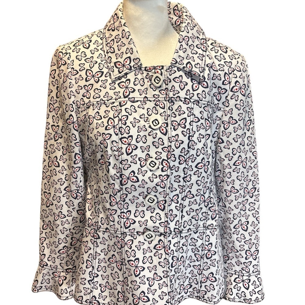 🦋 BUTTERFLY jacket! Has flutter cuffs & waist. Small/Med NWOT